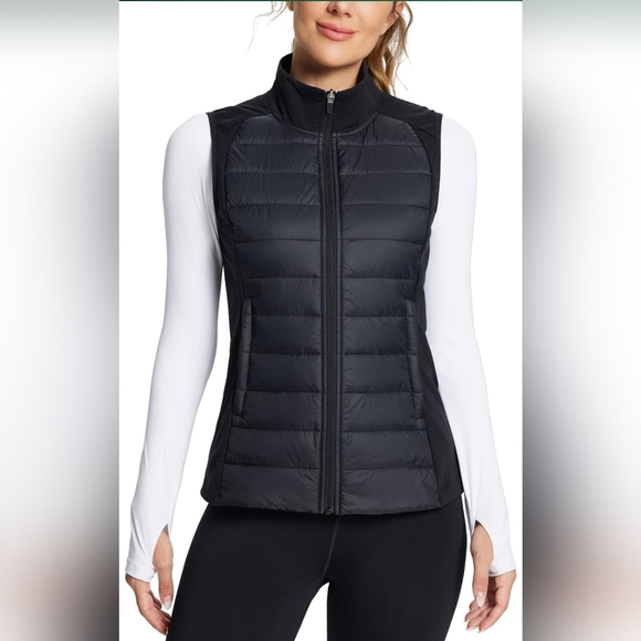 Baleaf Women's Black Lightweight Warm Puffer Vest Lightweight L Like New! - Picture 2 of 16